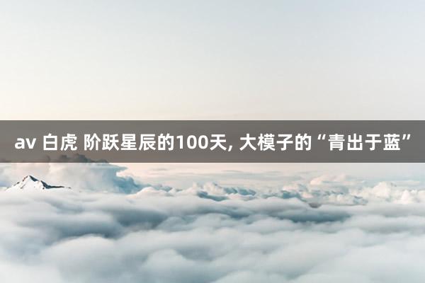 av 白虎 阶跃星辰的100天， 大模子的“青出于蓝”